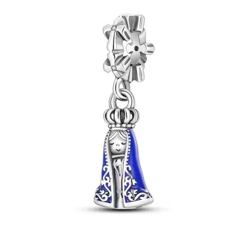Berloque Nossa Senhora Delicada Prata 925