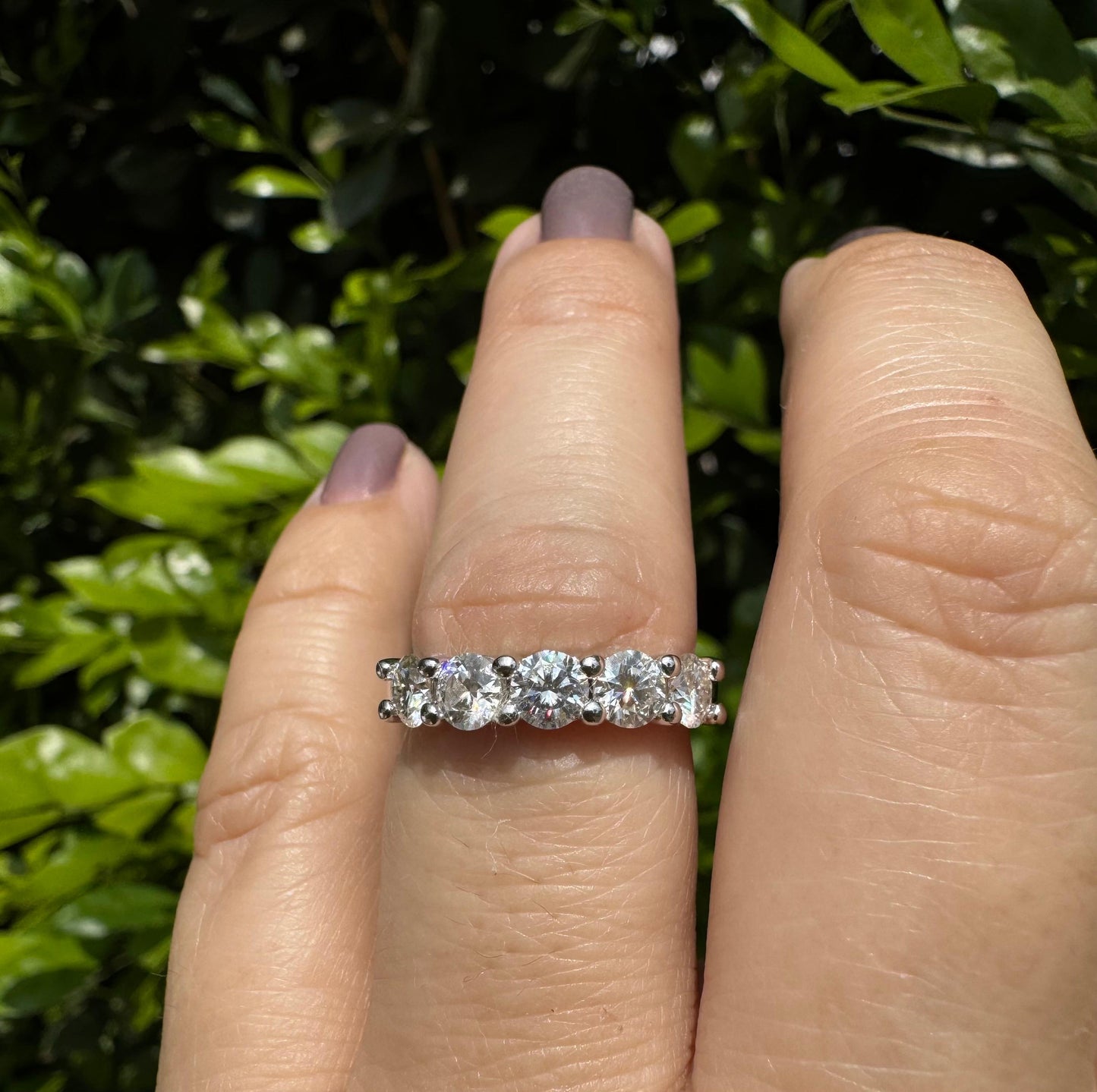 Meia Aliança Moissanite 4 Garras Prata 925