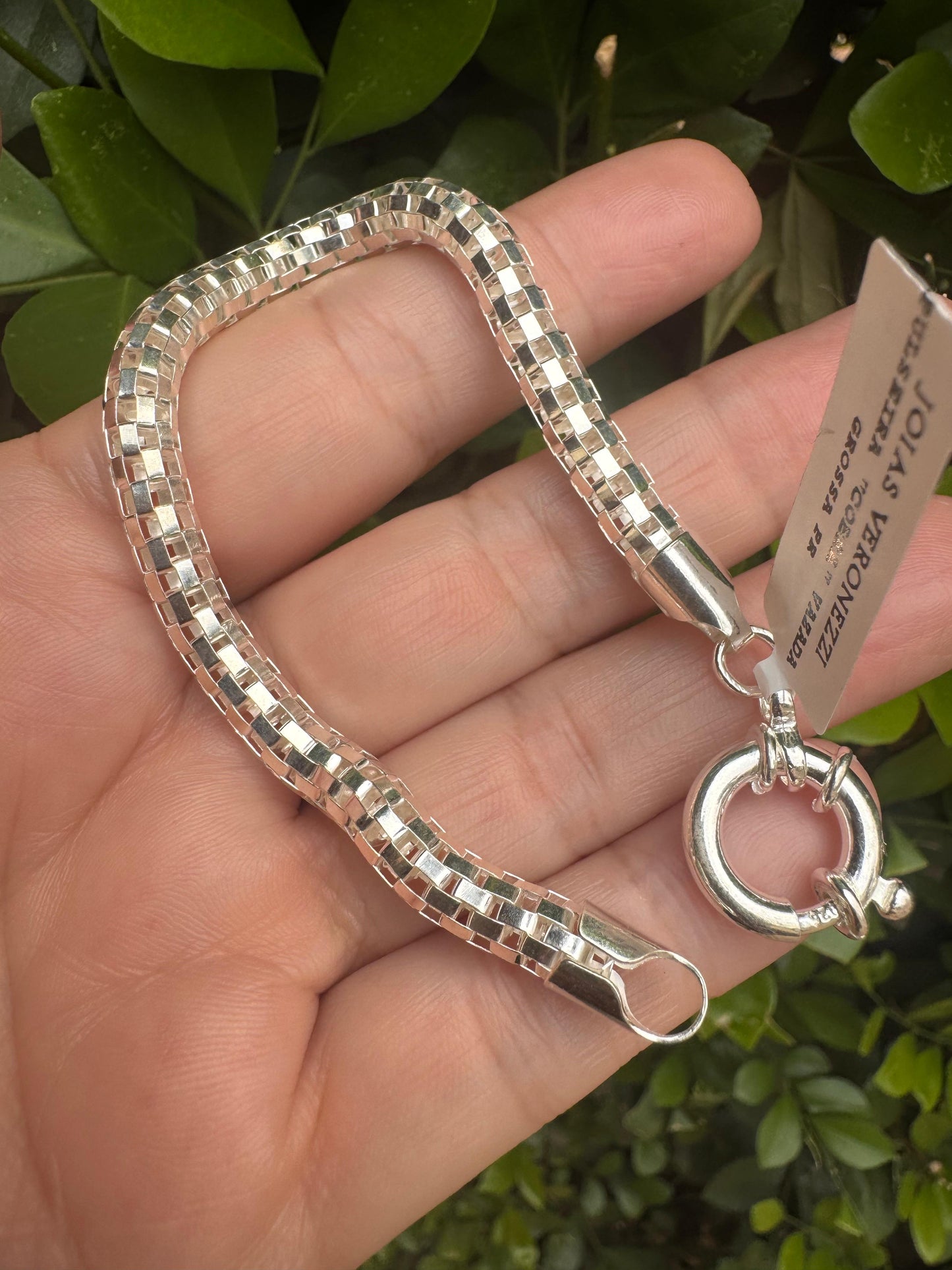 Pulseira Cobra Roliça Grossa Prata925