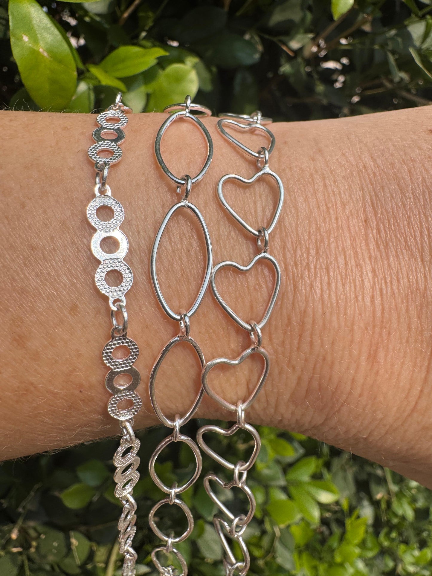 Pulseira Elos Ovais Achatados Prata925