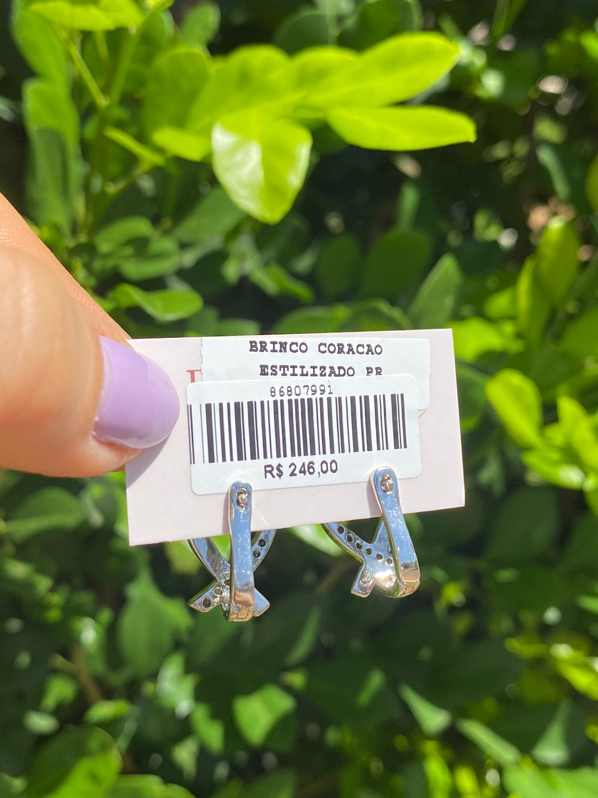 Brinco Coração Estilizado Zirconias Prata 925
