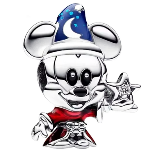 Berloque Mickey Mago Prata 925