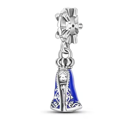 Berloque Nossa Senhora Delicada Prata 925