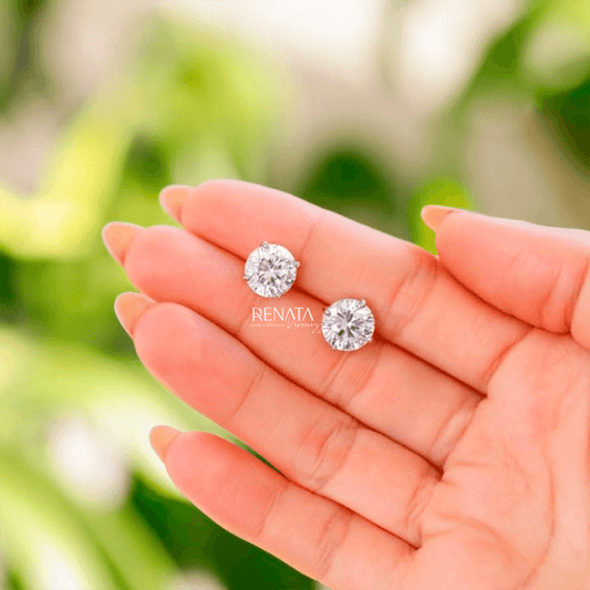 Brinco Zirconia 4 Garras Prata