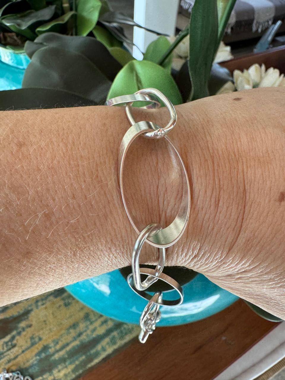 Pulseira Elos Ovais Grandes Prata 925