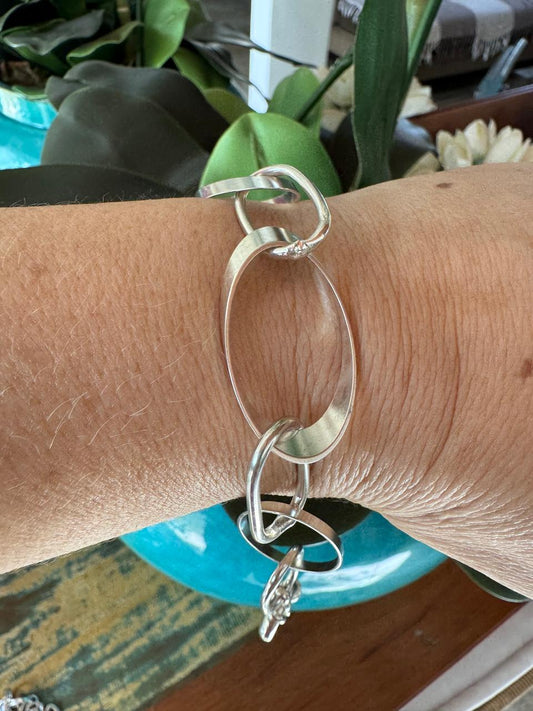Pulseira Elos Ovais Grandes Prata 925