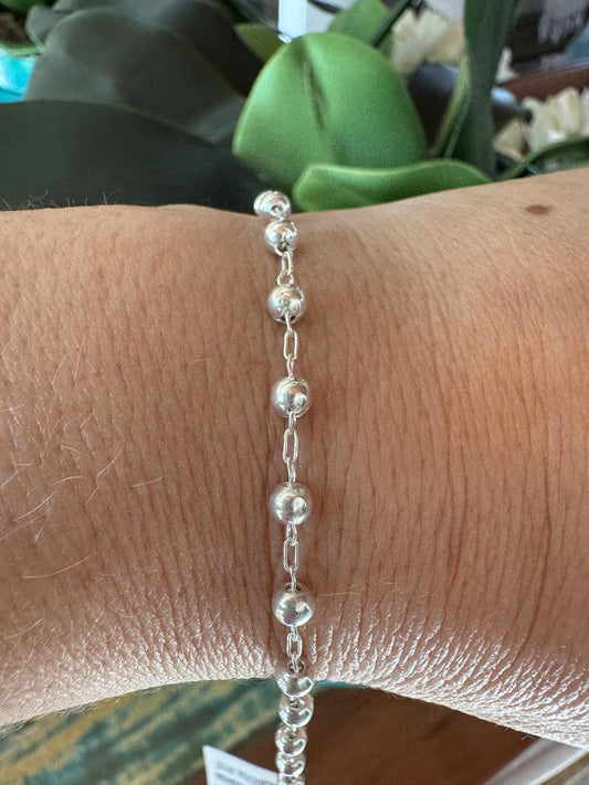 Pulseira Bola Mini Prata 925