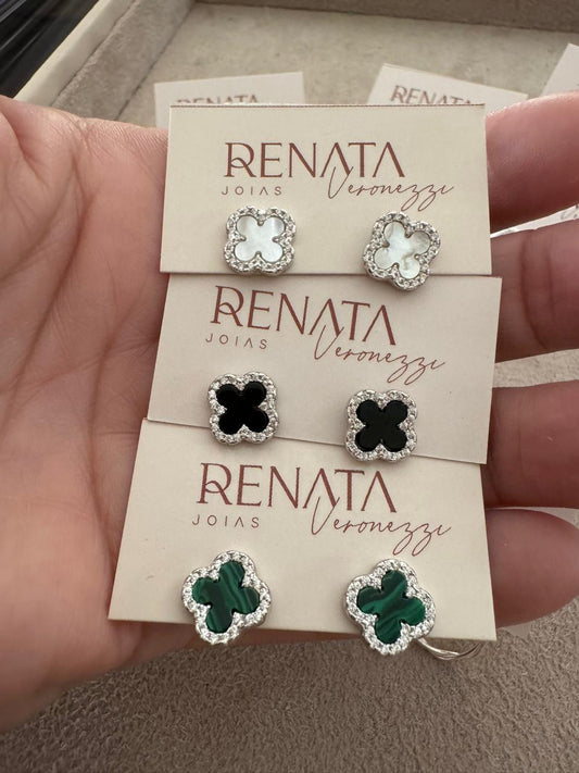 Brinco Inspiração Van Cleef Prata 925