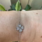 Pulseira Trevo Zircônias Prata