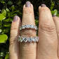 Meia Aliança Moissanite 4 Garras Prata 925