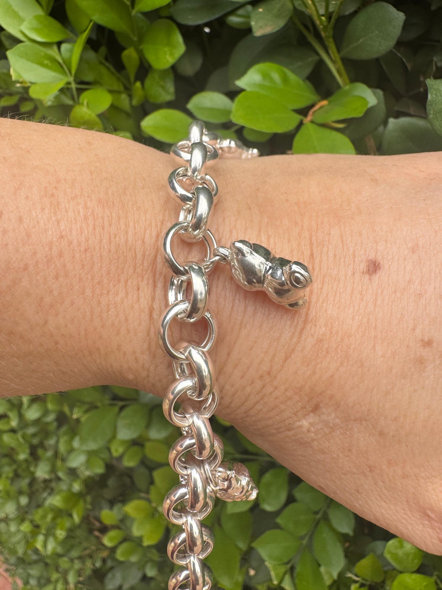 Pulseira Elo Português com Berloques Prata 925