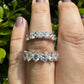 Meia Aliança de Moissanite 2 Garras Prata 925