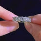 Meia Aliança Moissanite 4 Garras Prata 925