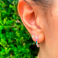 Brinco Argola Zirconias Colors Prata 925