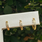 Brinco Trio Argola Zirconias Espaçada Semijoia