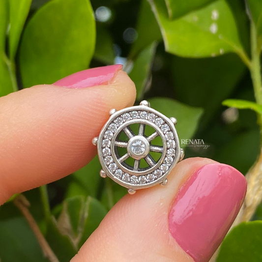 Berloque Leme Zirconias Prata 925