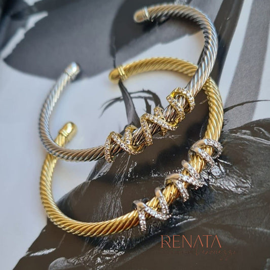 Braceletes Espiral Zirconias
